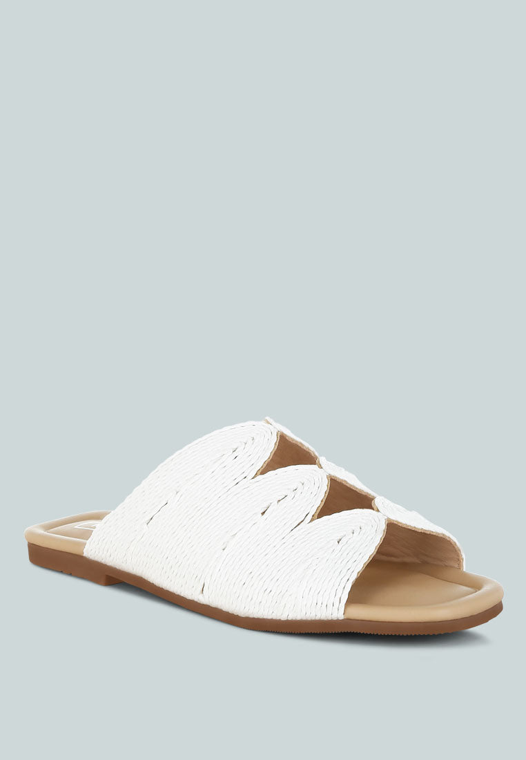  Daisy Doe Raffia Square Toe Flats