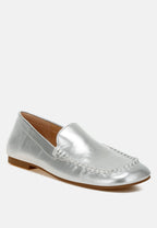  Dama Metallic Pleather Loafers