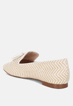  Dara Raffia Tassels Detail Loafers