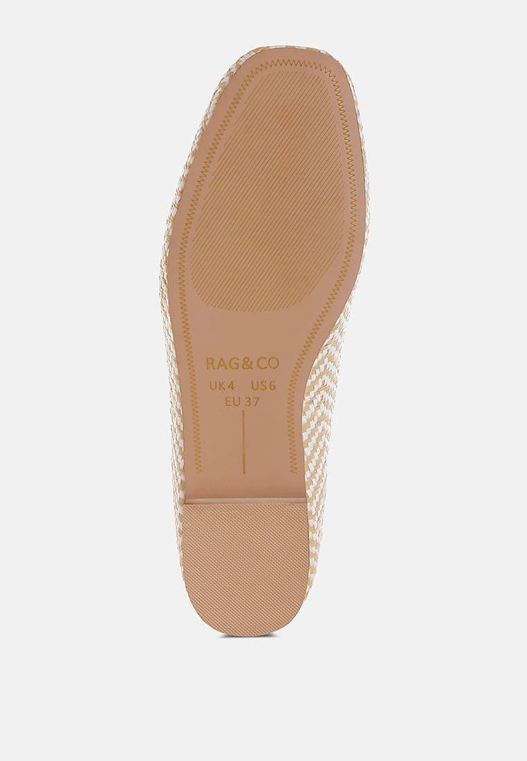 Dara Raffia Tassels Detail Loafers