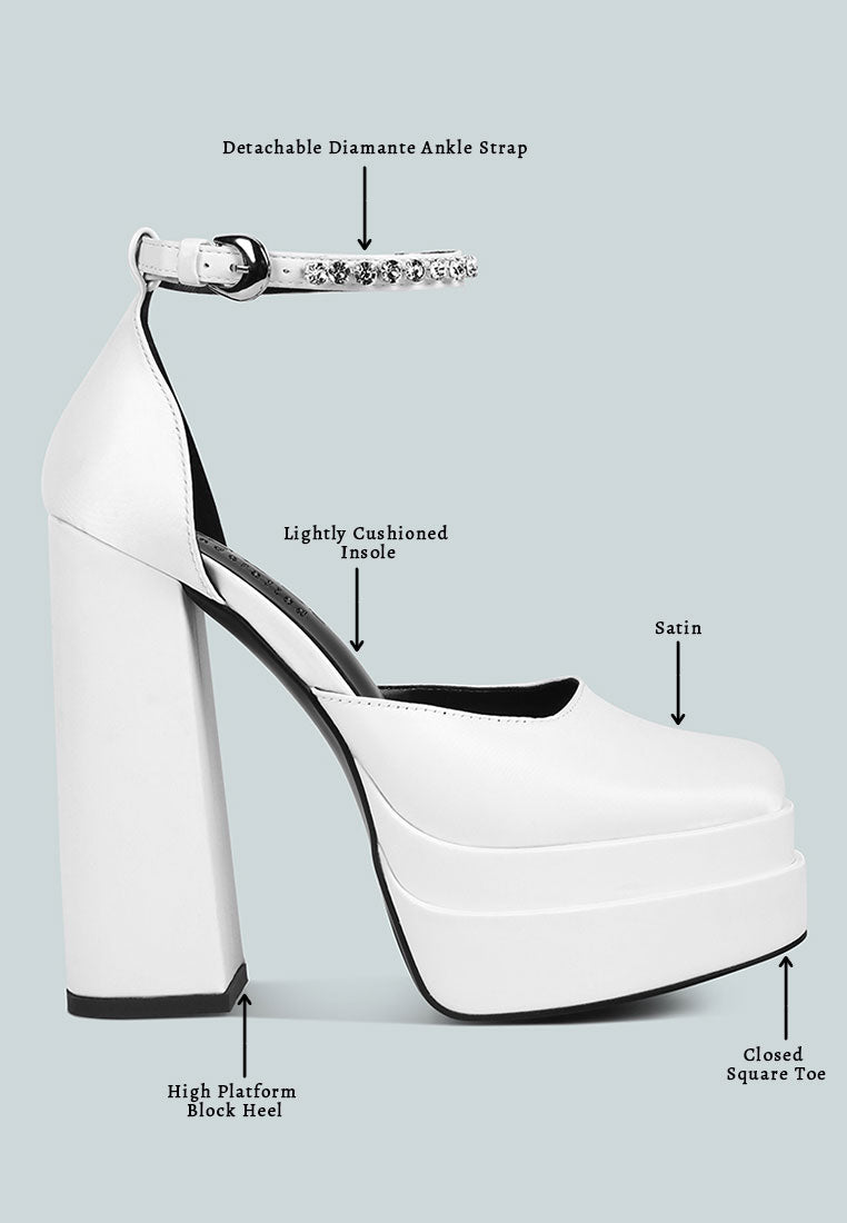  MARTINI White Sky High Platform Sandals