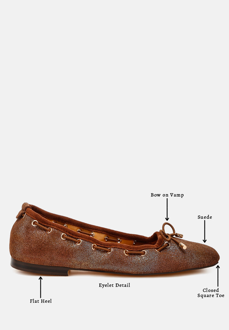 Darlow Drawstring Bow Ballerinas