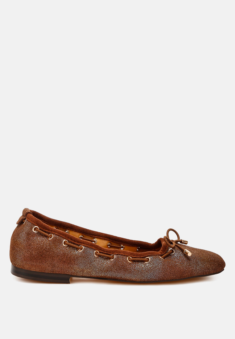  Darlow Drawstring Bow Ballerinas