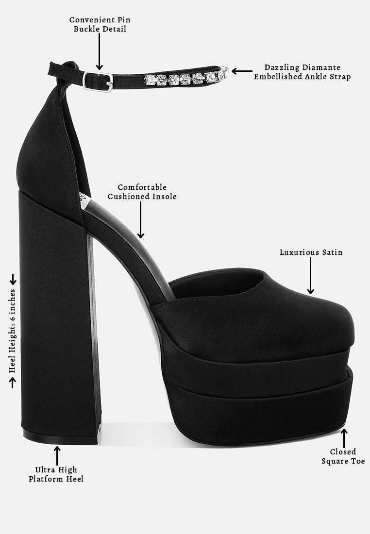  MARTINI Black Sky High Platform Sandals