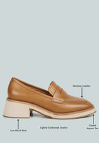  MOORE Lead Lady Loafers In Tan