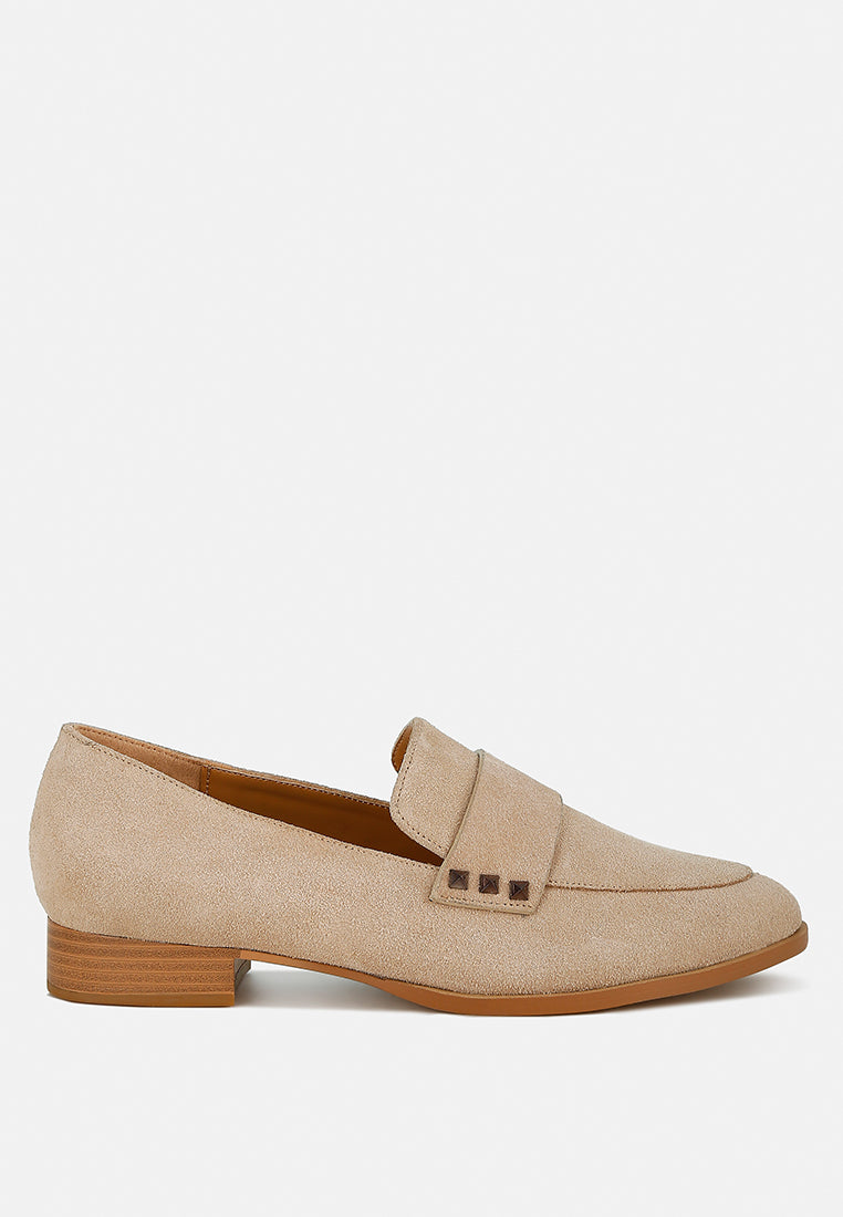  Durance Studded Genuine Suede Loafers