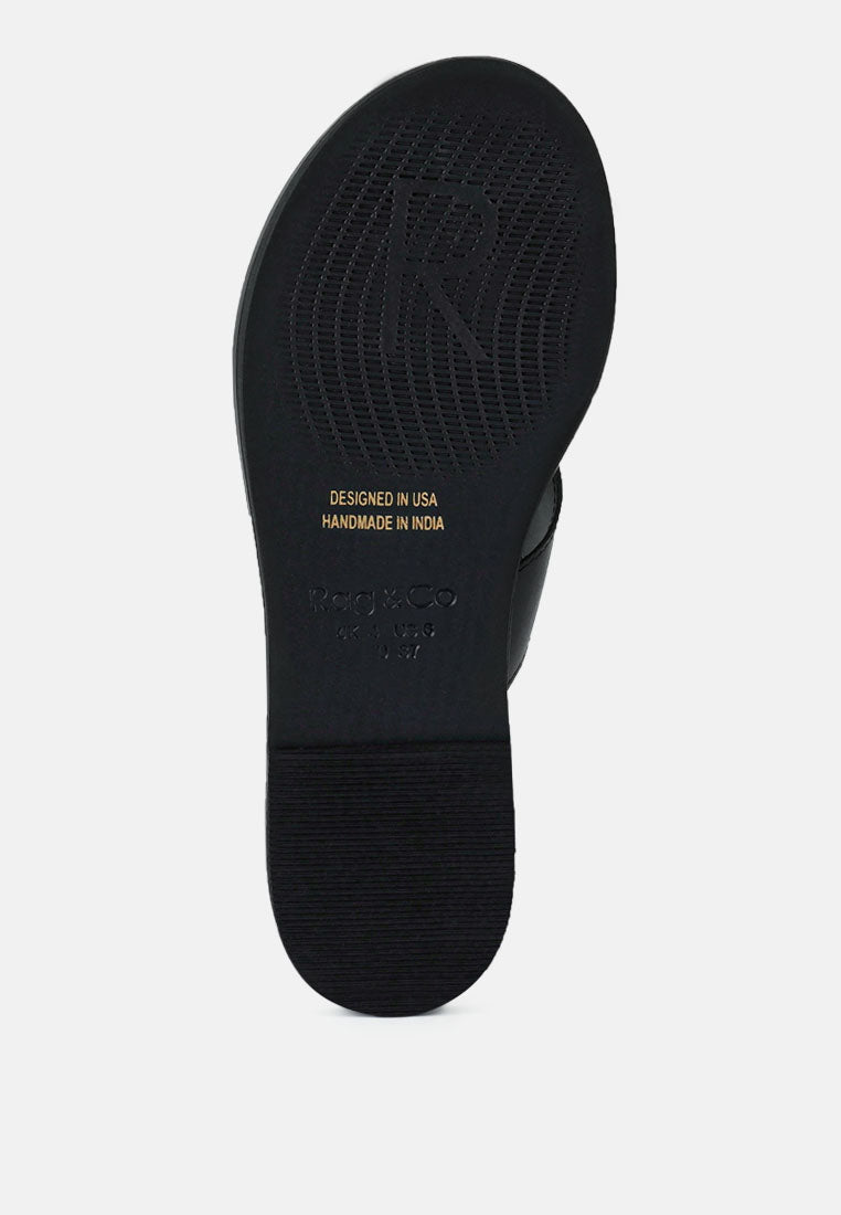  EUDORA Embellished Black Slip-ons