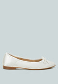  Fearless Satin Bow Embellished Ballerinas