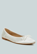  Fearless Satin Bow Embellished Ballerinas