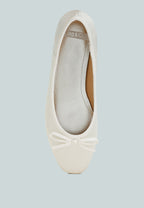  Fearless Satin Bow Embellished Ballerinas