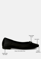  Fearless Satin Bow Embellished Ballerinas
