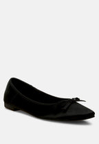  Fearless Satin Bow Embellished Ballerinas