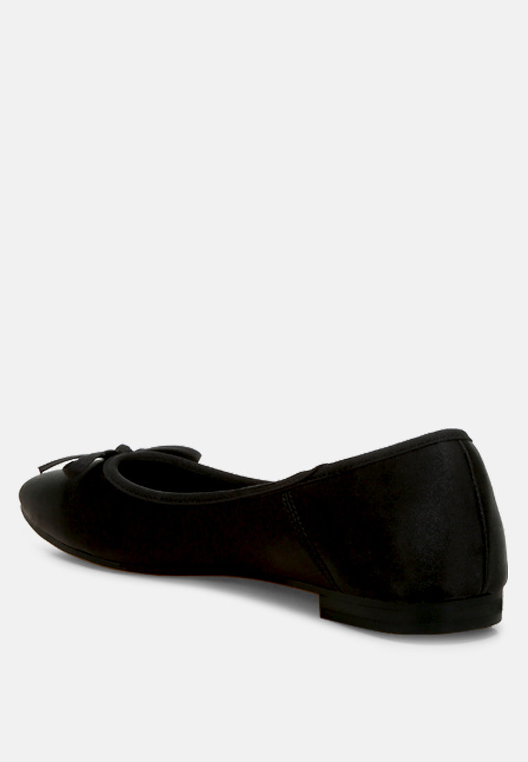  Fearless Satin Bow Embellished Ballerinas