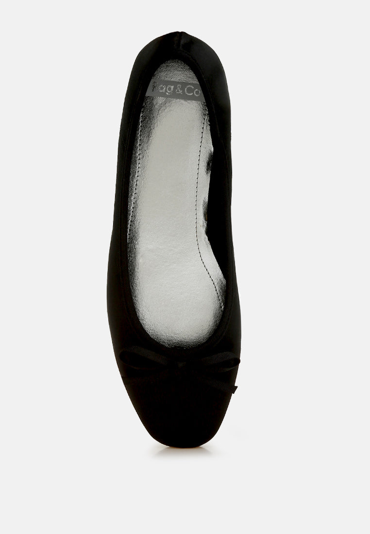  Fearless Satin Bow Embellished Ballerinas