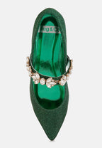  Flavia Diamante Brooch Glitter Ballerinas