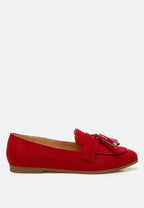  Folklore Micro Suede Tassel Loafers
