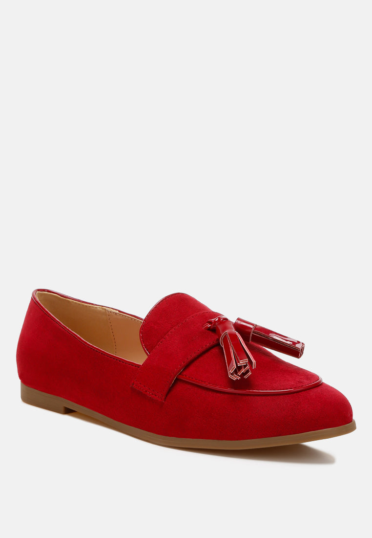  Folklore Micro Suede Tassel Loafers