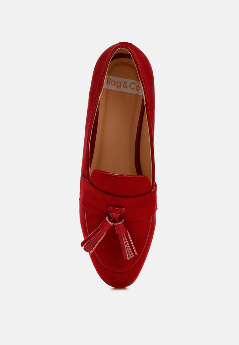  Folklore Micro Suede Tassel Loafers