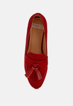  Folklore Micro Suede Tassel Loafers