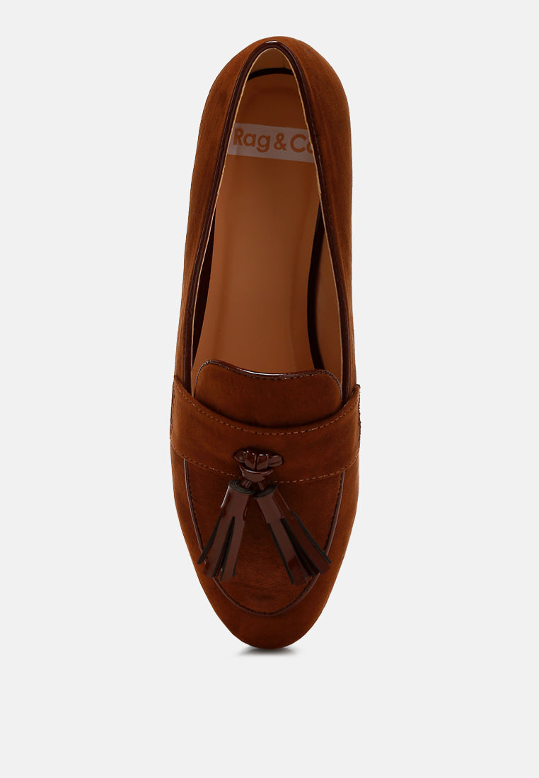  Folklore Micro Suede Tassel Loafers