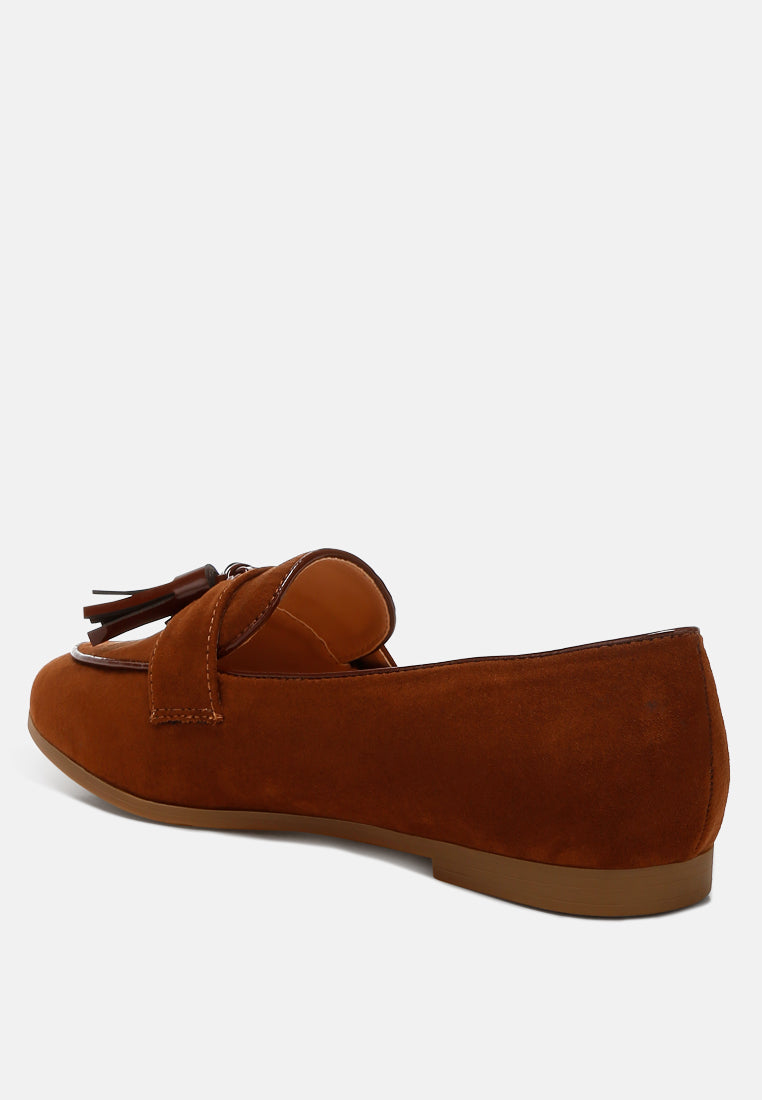  Folklore Micro Suede Tassel Loafers