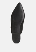  GEODE Pearl Embellished Slip On Mules In Black