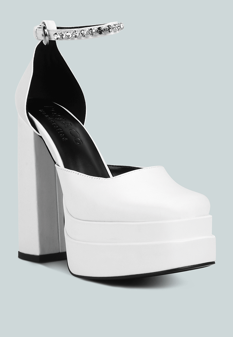  MARTINI White Sky High Platform Sandals