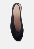  GRETCHEN Black Slingback Flat Sandals
