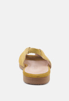  GRETCHEN Mustard Slingback Flat Sandals