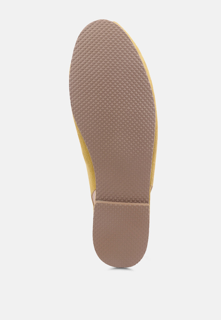  GRETCHEN Mustard Slingback Flat Sandals