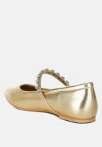 Gloxinia Metallic Mary Jane Ballerinas