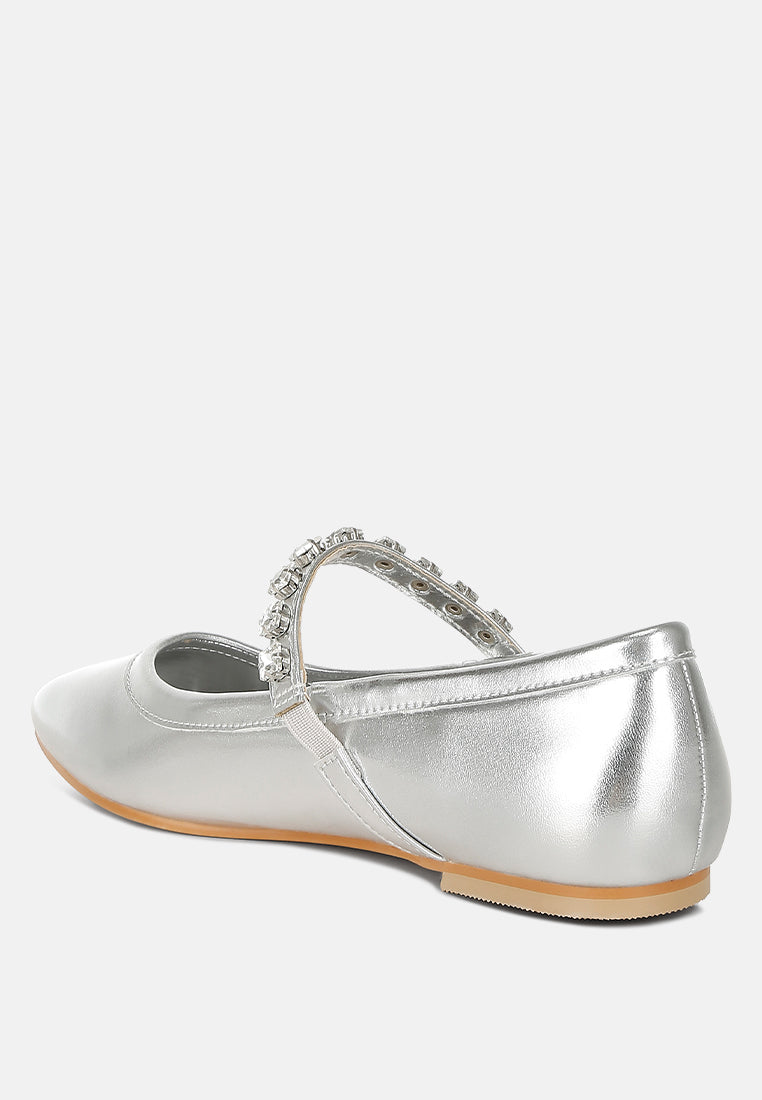  Gloxinia Metallic Mary Jane Ballerinas