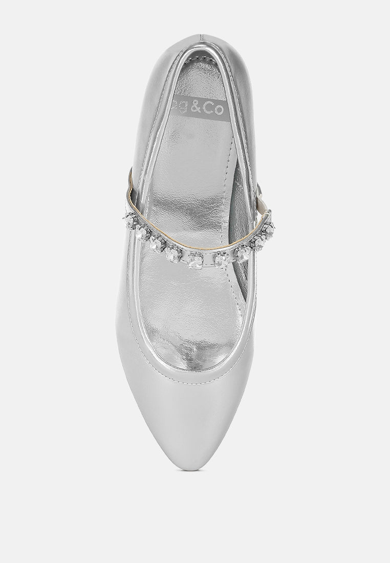  Gloxinia Metallic Mary Jane Ballerinas