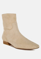  Hakra Flared Heel Suede Boots