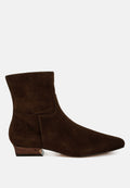  Hakra Flared Heel Suede Boots