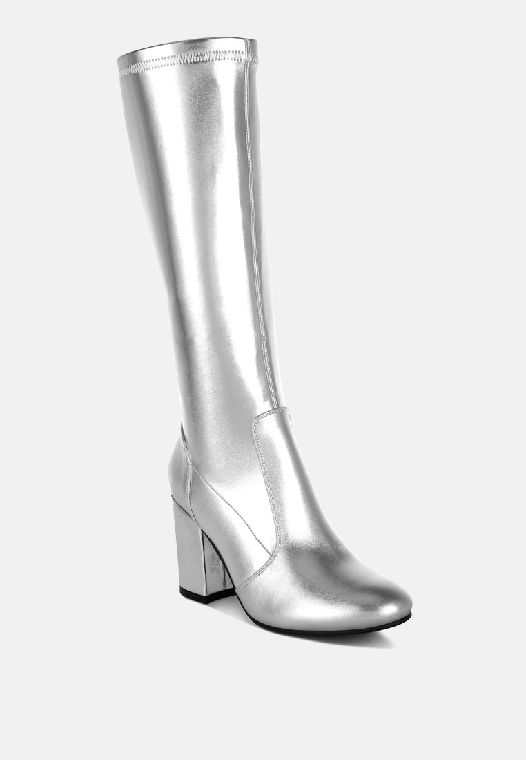  Halara Metallic Pleather Long Boots