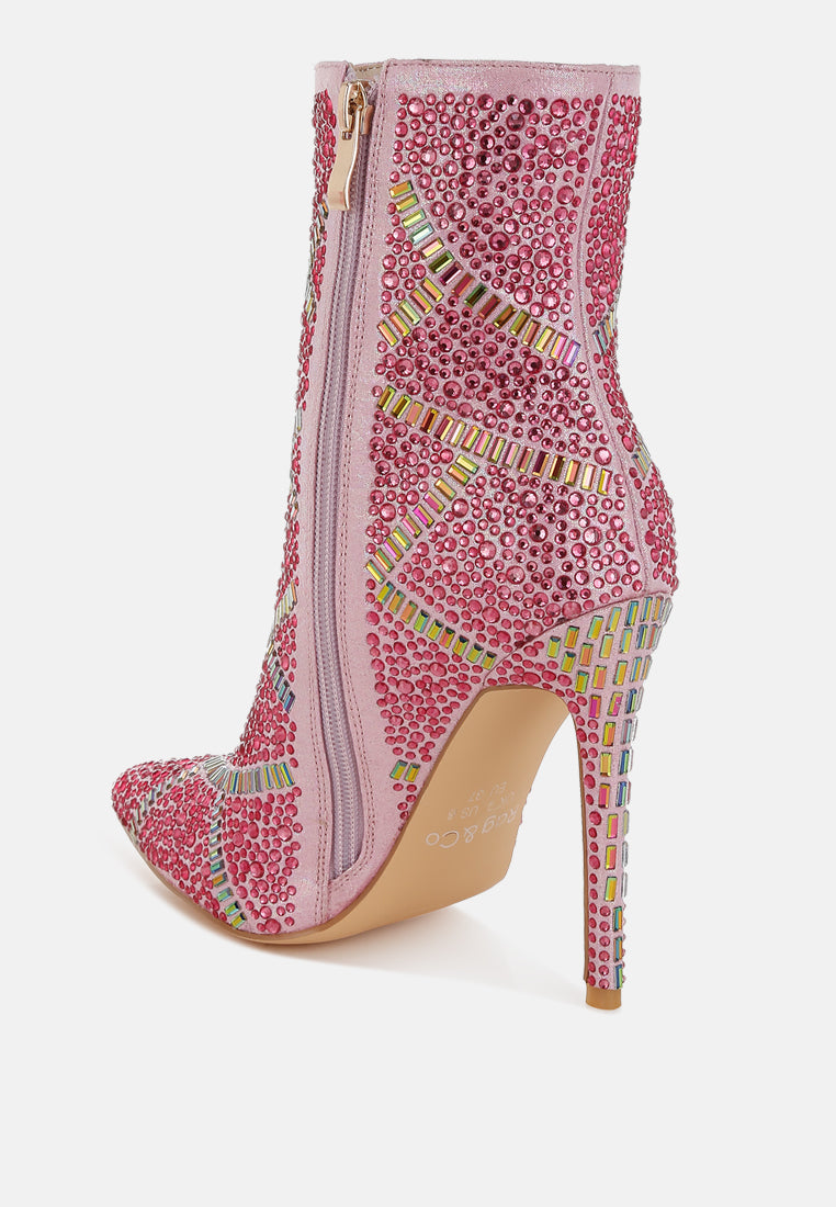  High Roller Rhinestones Embellished Stiletto Boots