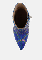  High Roller Rhinestones Embellished Stiletto Boots
