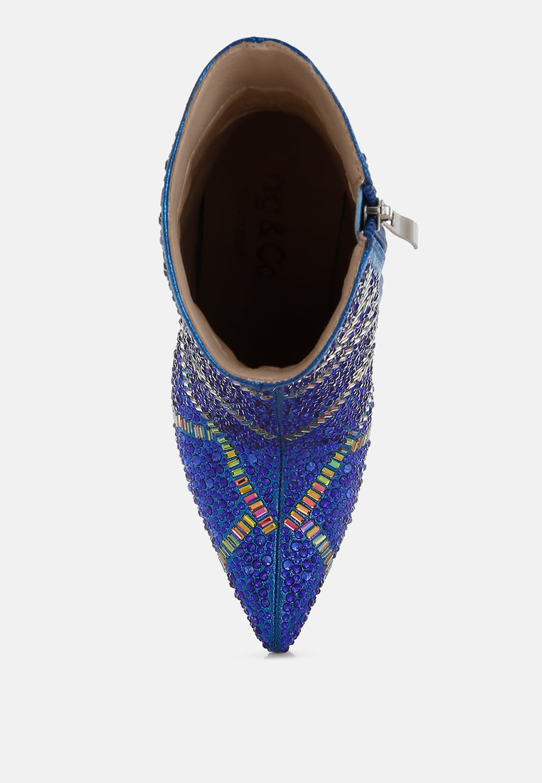  High Roller Rhinestones Embellished Stiletto Boots