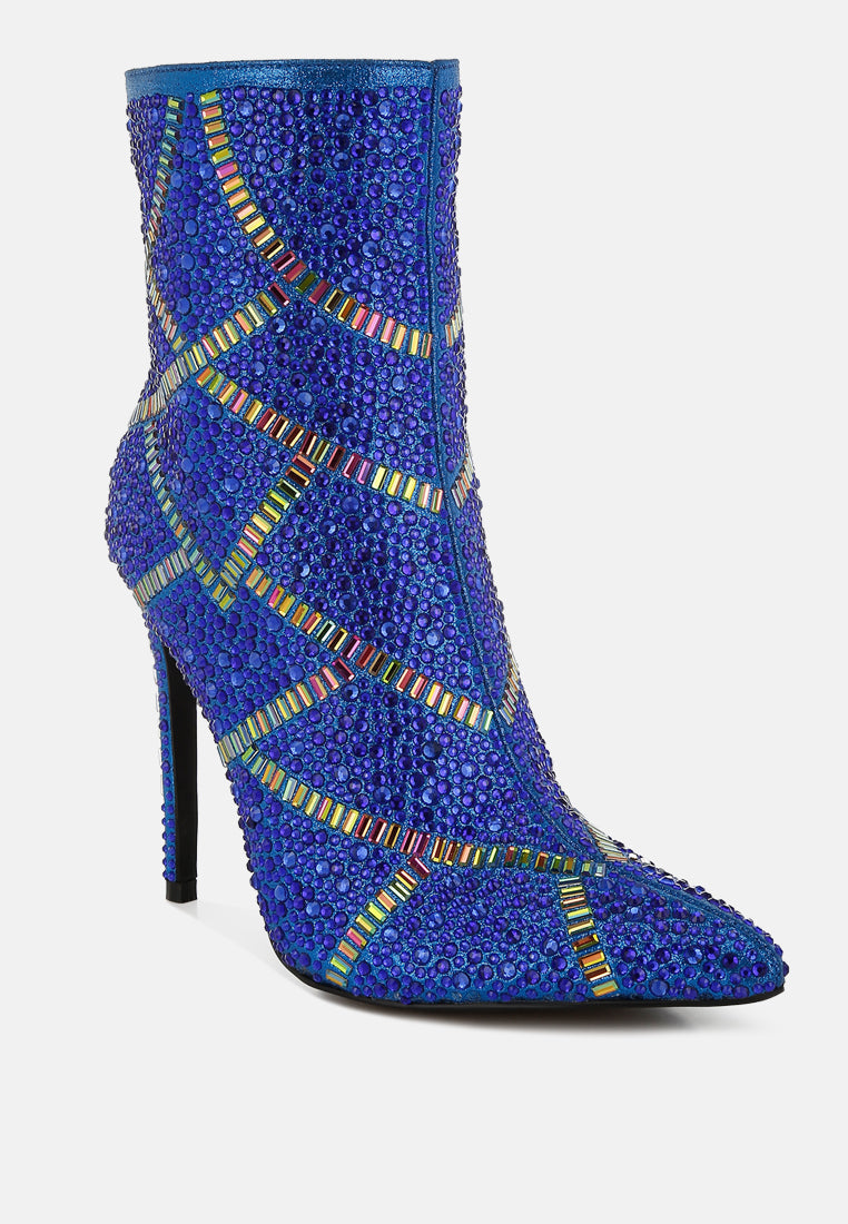  High Roller Rhinestones Embellished Stiletto Boots