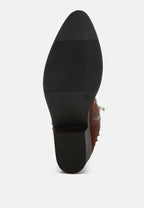  Hira Studs Embellished Cowboy Boots