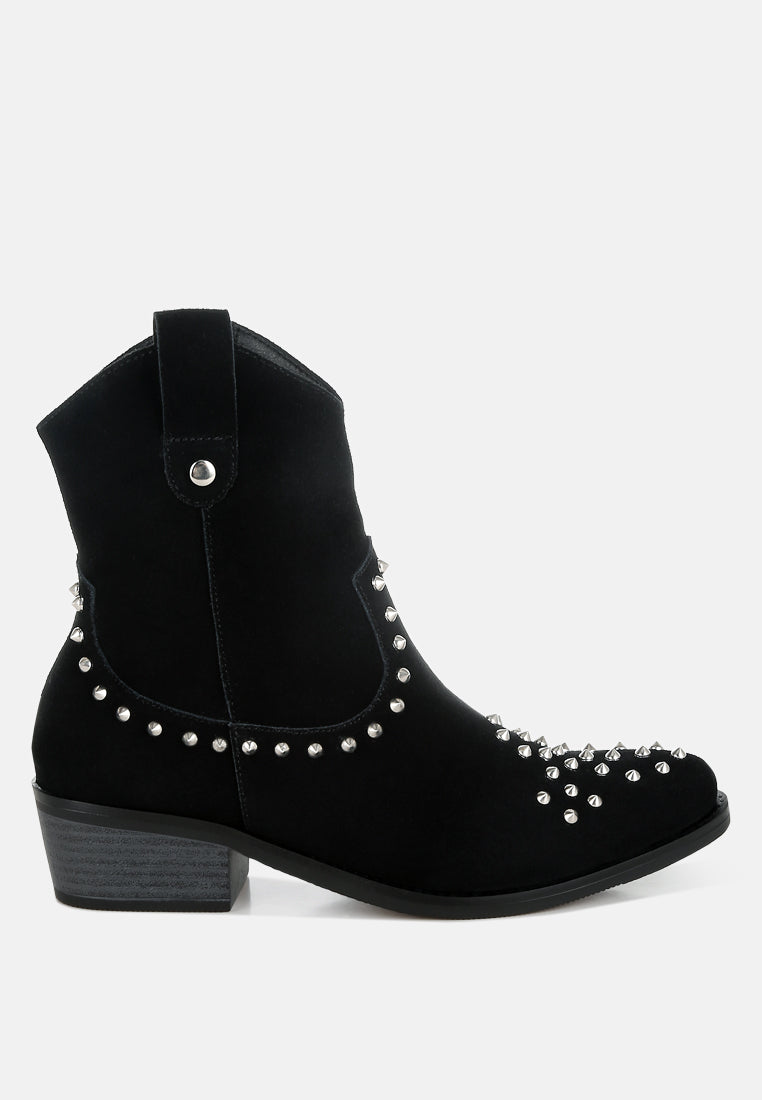  Hira Studs Embellished Cowboy Boots
