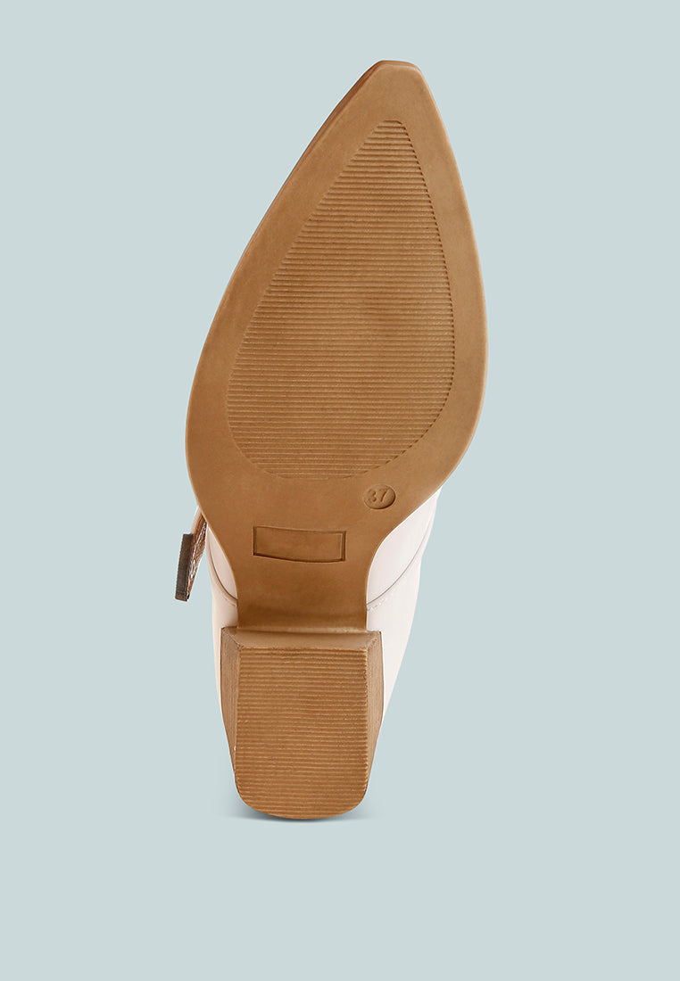  Holler Carved Buckle Statement Mules