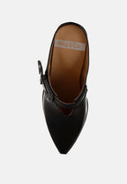  Holler Carved Buckle Statement Mules