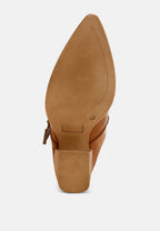  Holler Carved Buckle Statement Mules