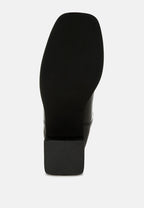  Iliad Genuine Leather Metallic Accent Ankle Boots