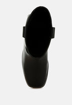  Iliad Genuine Leather Metallic Accent Ankle Boots