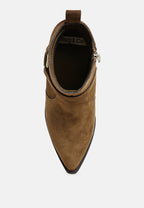  Jockey Harness Detail Ankle Boots