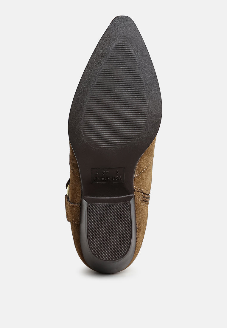  Jockey Harness Detail Ankle Boots