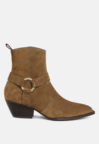  Jockey Harness Detail Ankle Boots